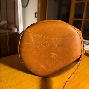 Portland Leather honey circle bag, small